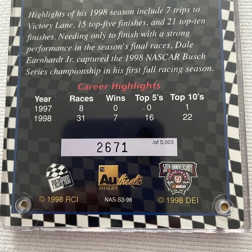 Earnhardt & Earnhardt Jr. Racing Collectible Cards - Picture 8 of 8